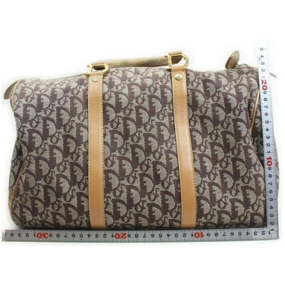 Dior Brown Monogram Trotter Boston Duffle 858597 - Picture 9 of 12